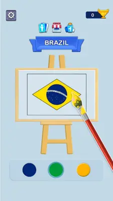 Draw The Flag Geo Coloring android App screenshot 2